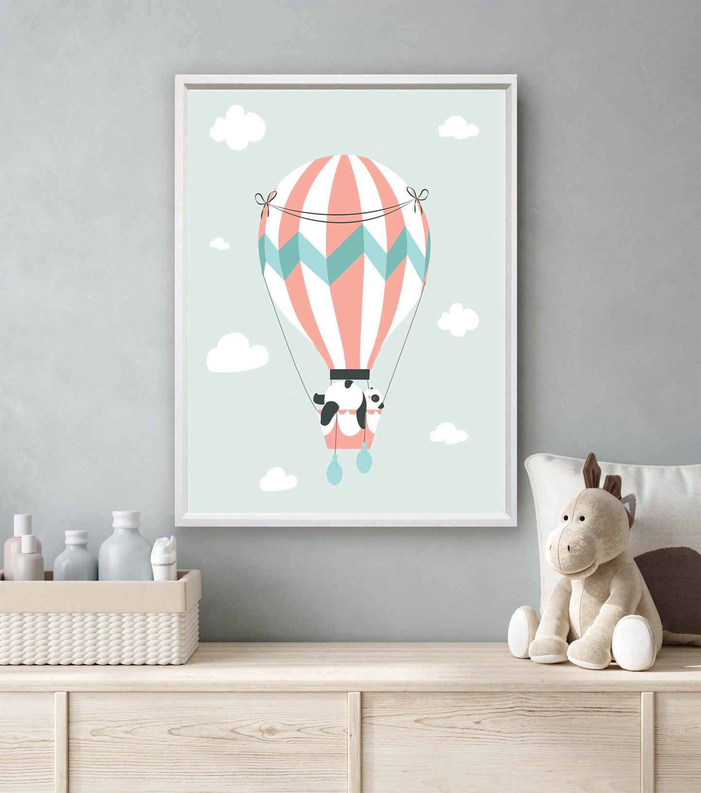 Slapende panda in een luchtballon - Dieren in luchtballon