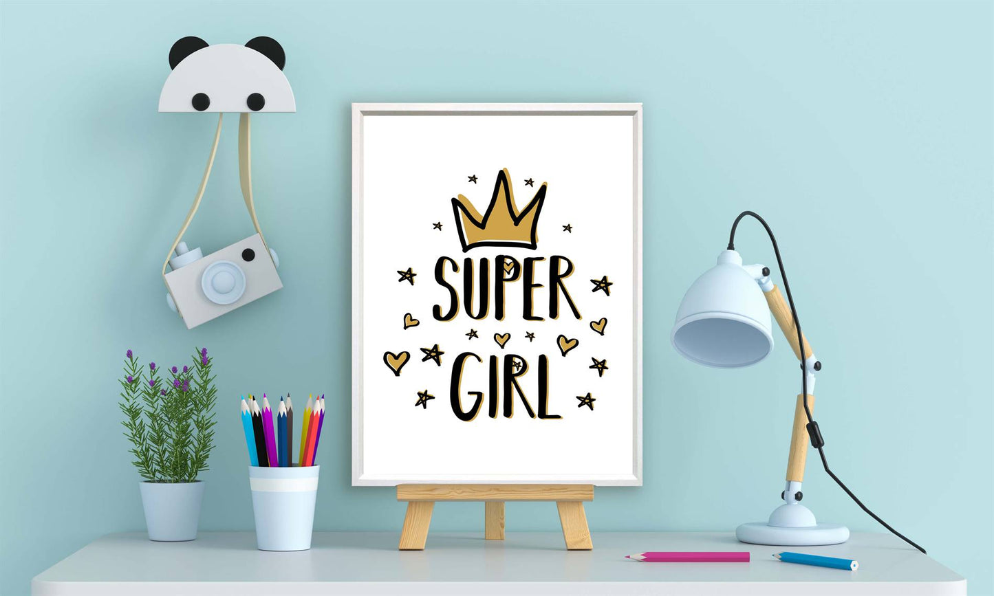 Super girl met kroon - Goud - Teksten / Motivatie