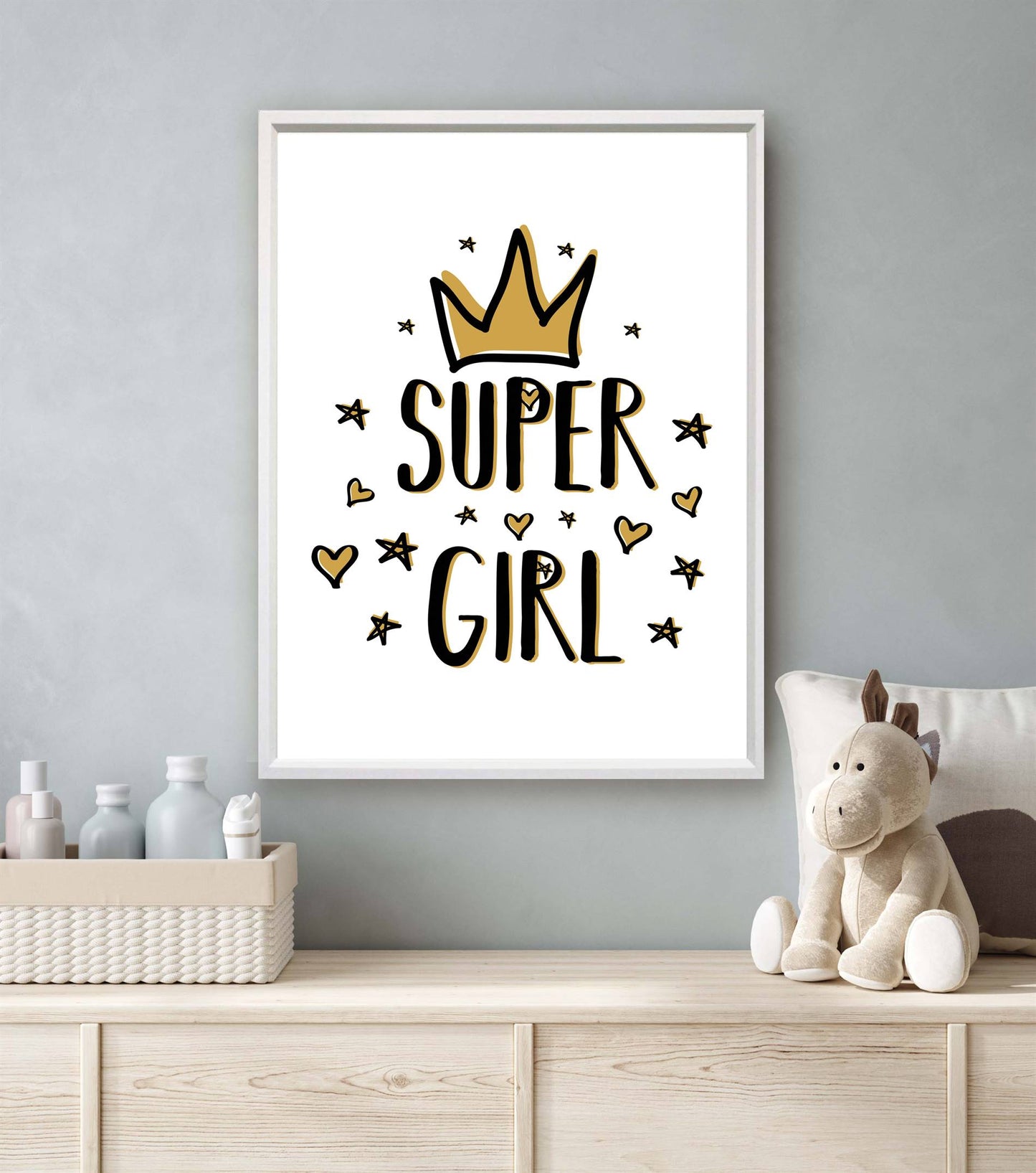Super girl met kroon - Goud - Teksten / Motivatie