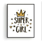 Super girl met kroon - Goud - Teksten / Motivatie