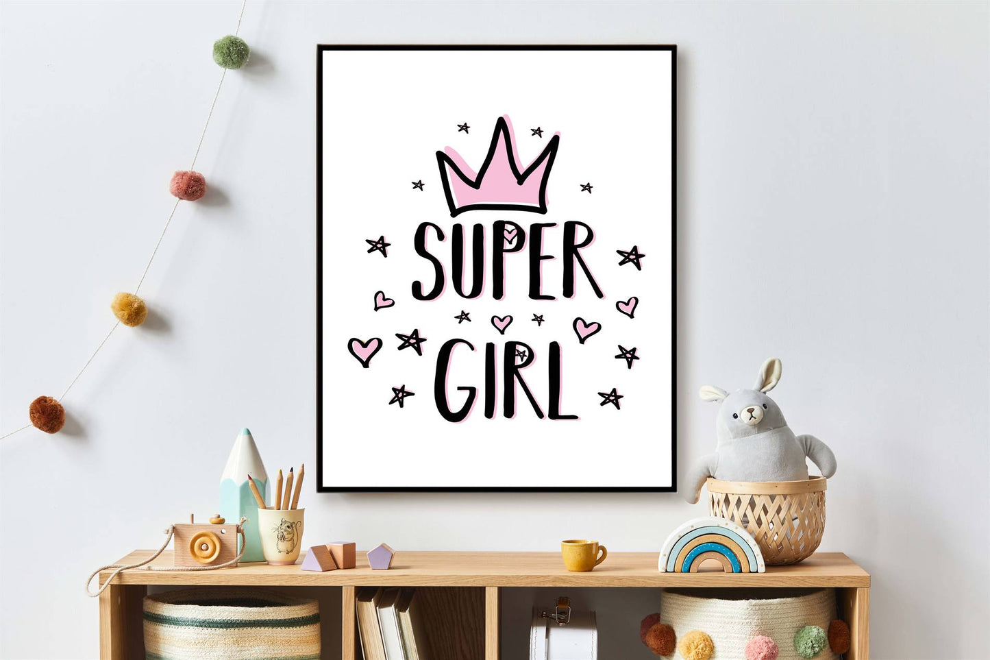 Super girl met kroon - Roze - Teksten / Motivatie