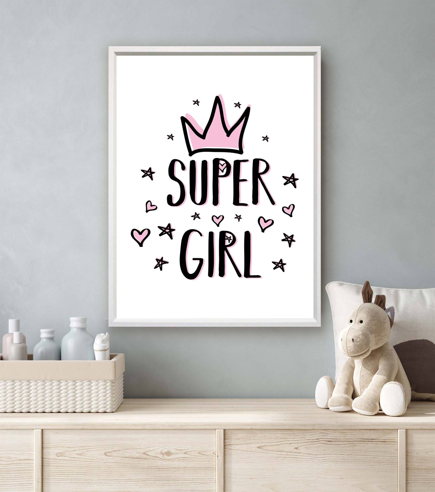 Super girl met kroon - Roze - Teksten / Motivatie