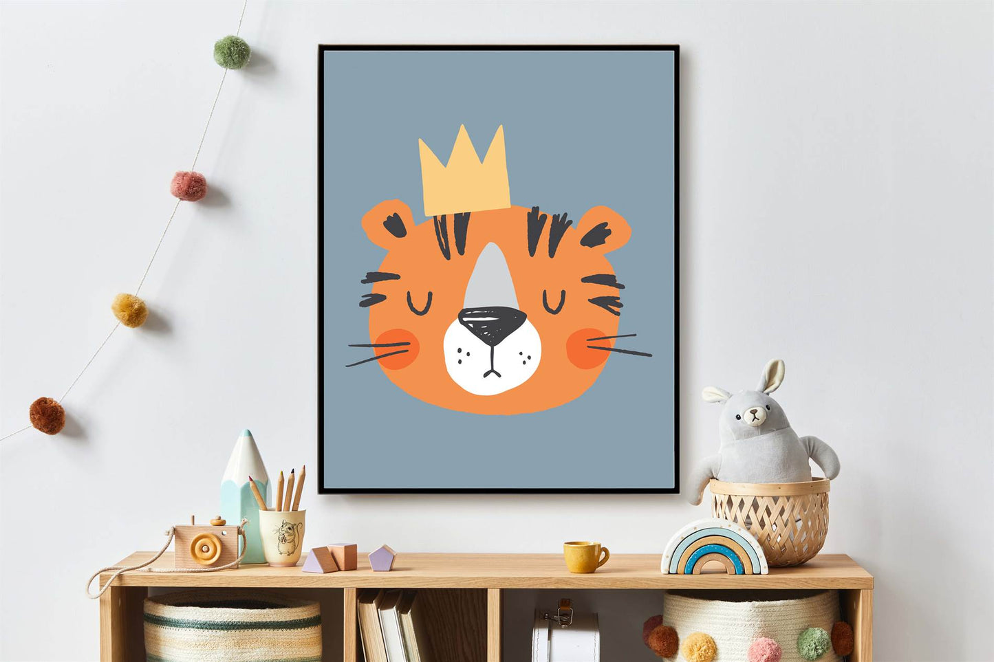 Tijger de koning blauw - Dieren de koning