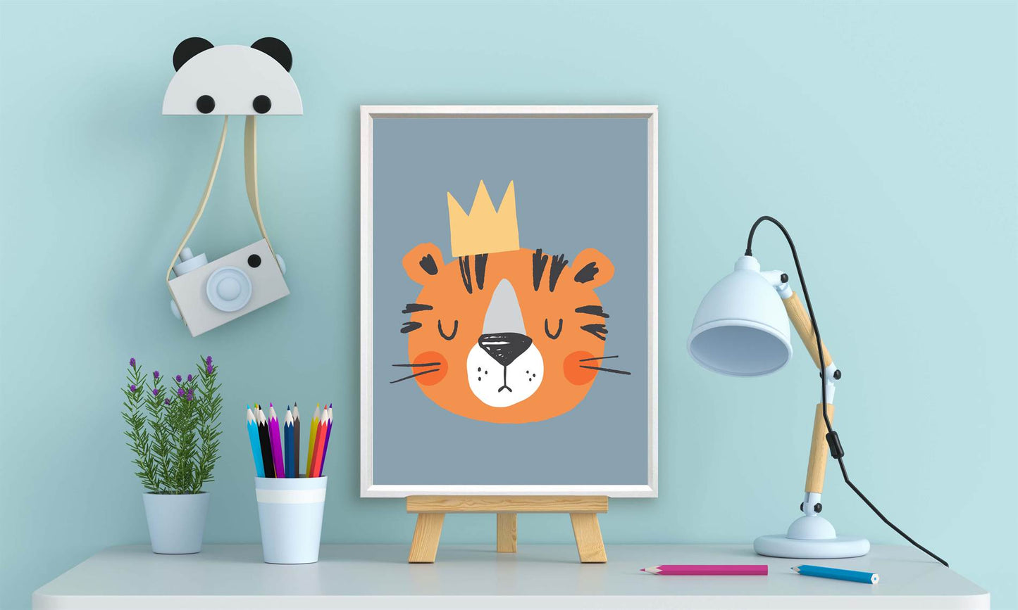 Tijger de koning blauw - Dieren de koning
