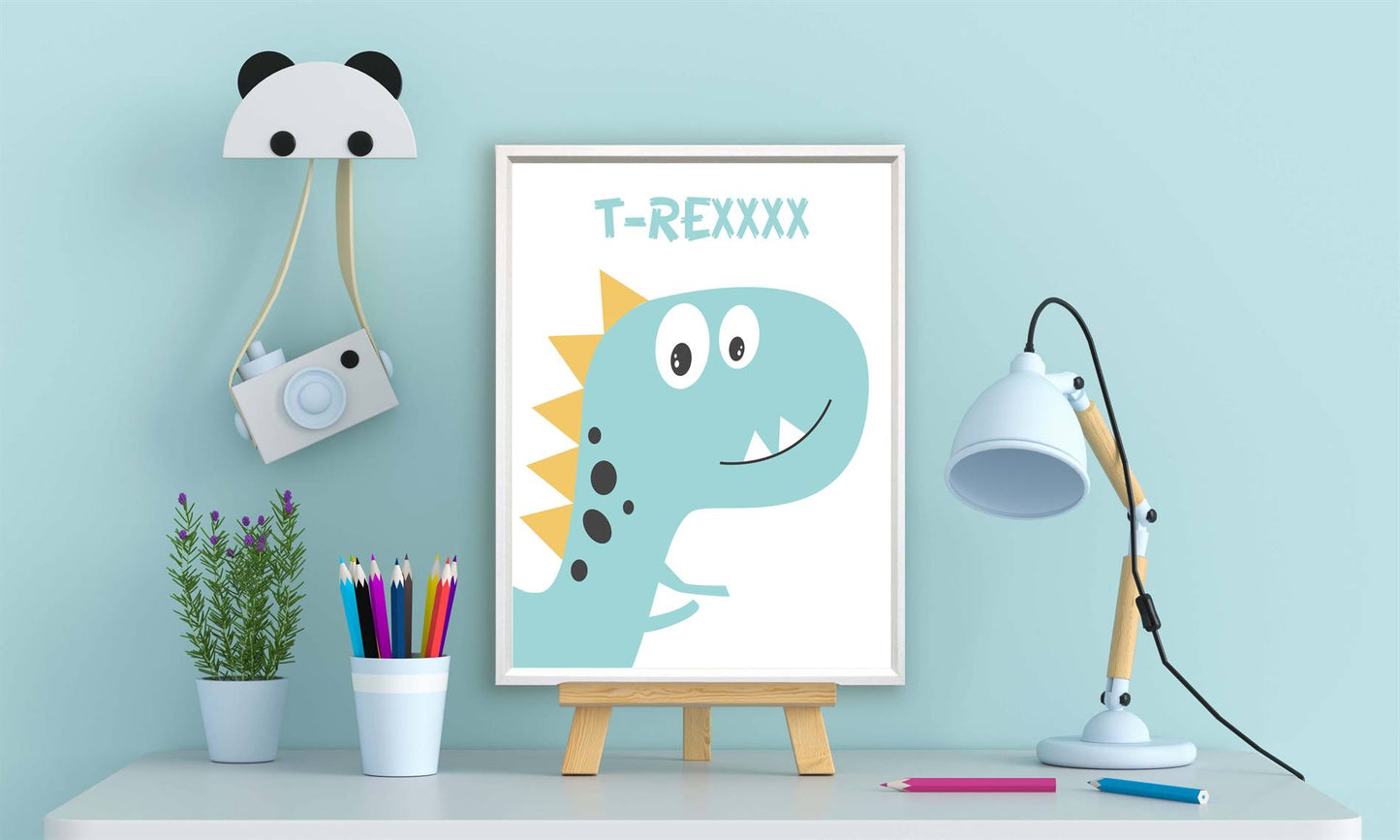 Getekende dino trex - Dinosaurussen