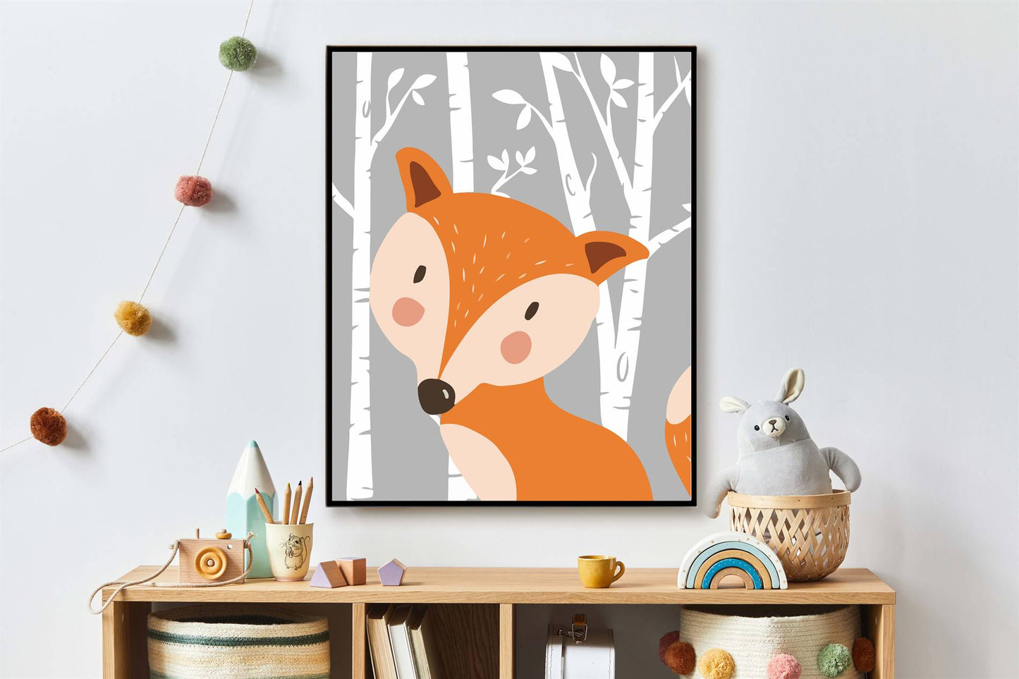 Vos in het grijze bos - Dieren
