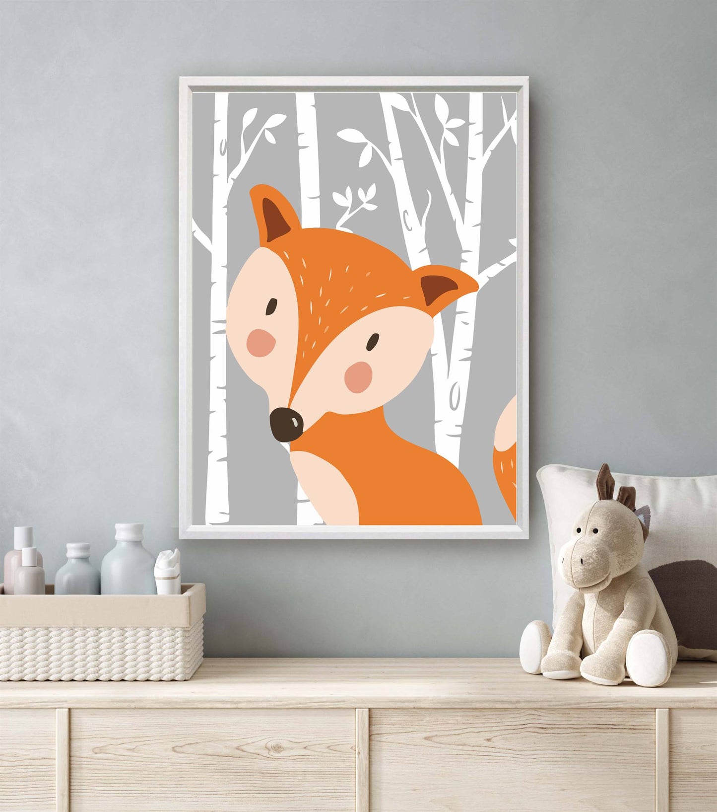 Vos in het grijze bos - Dieren