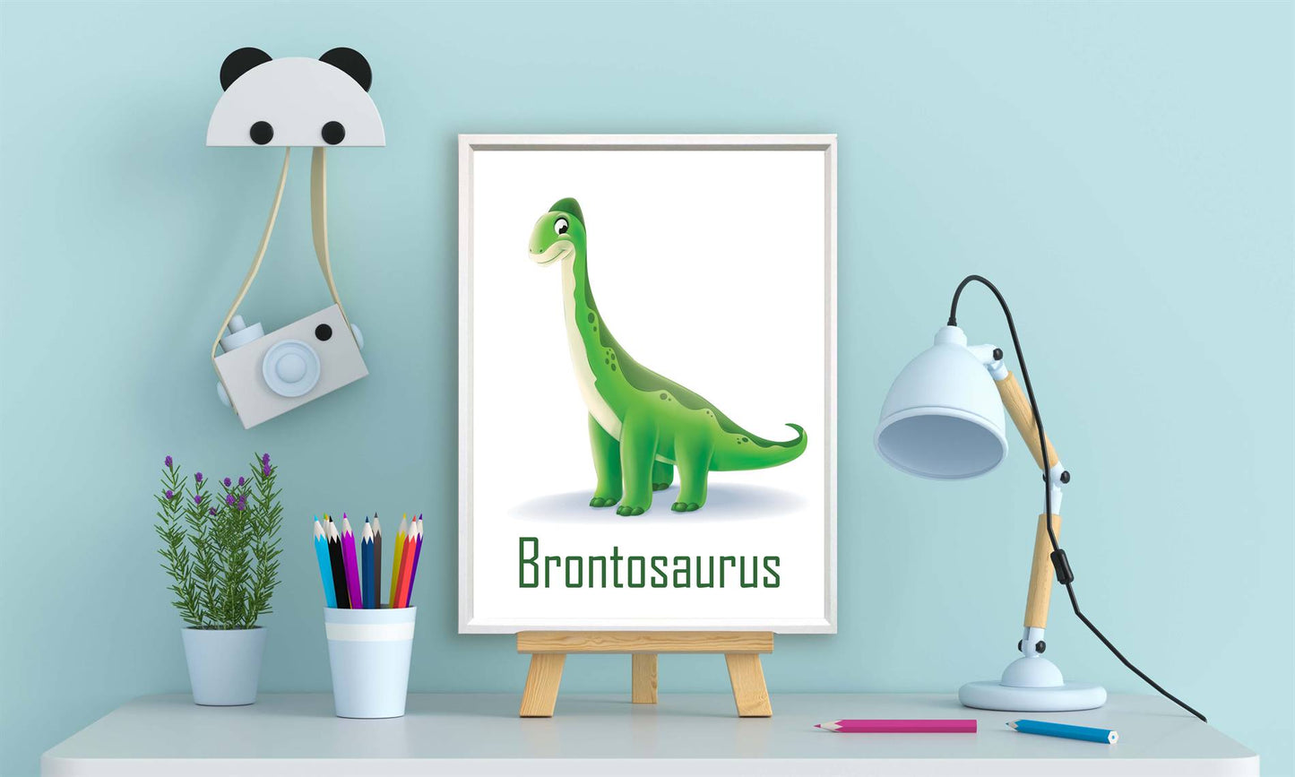 Lieve dino brontosaurus met naam - Dinosaurussen