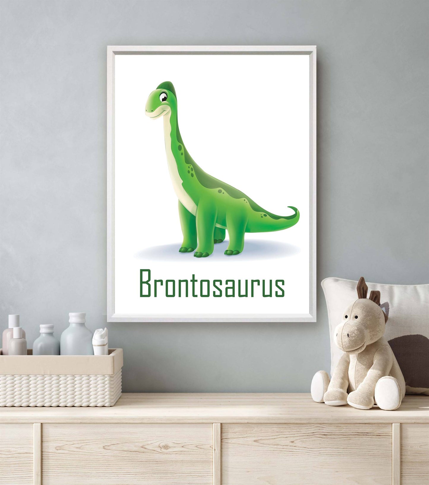 Lieve dino brontosaurus met naam - Dinosaurussen