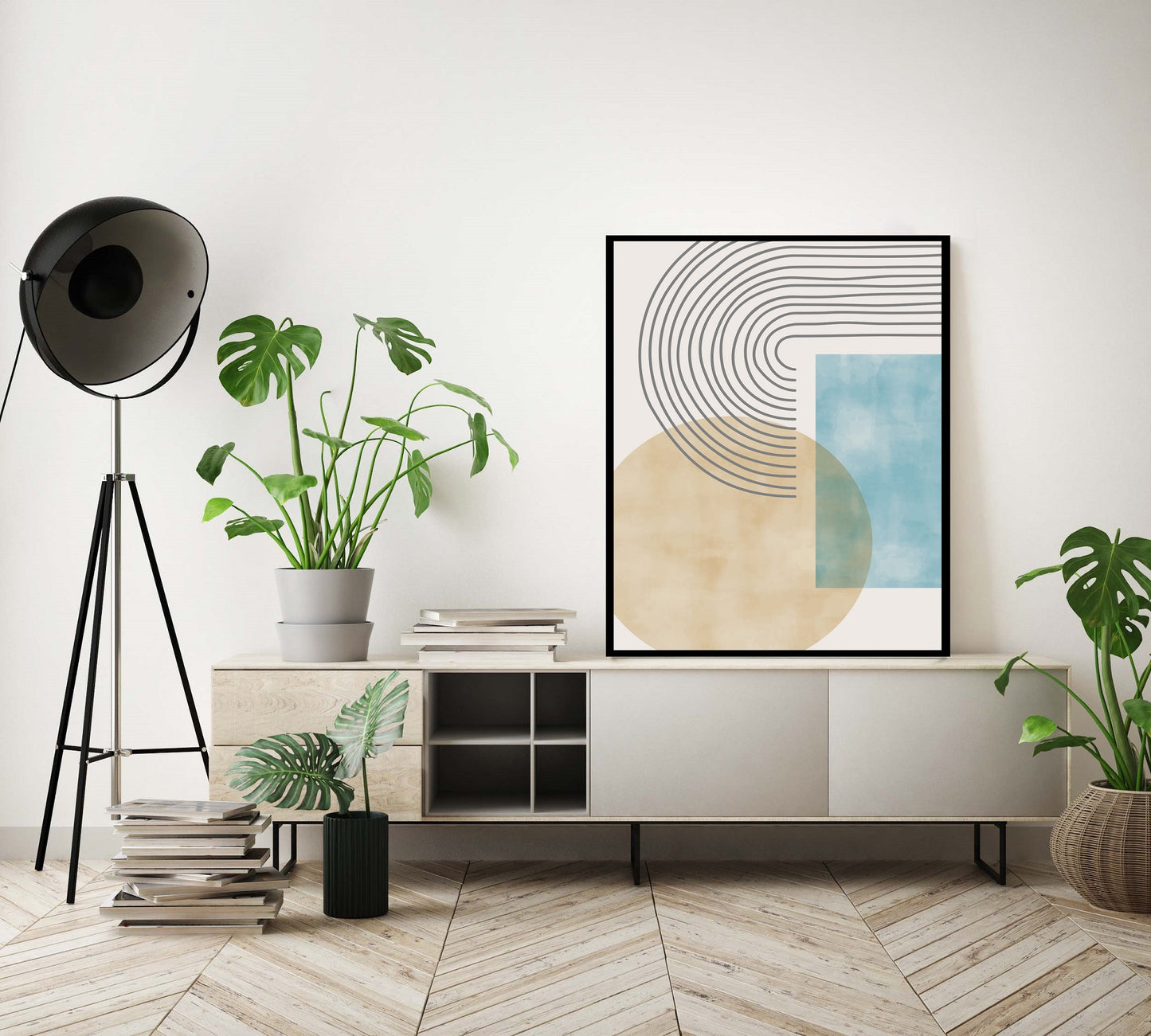 Abstracte lijnen ochtend zon met wind water - Abstract lijnen / Kunst