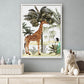 Jungle Giraf en Kraanvogel Aquarel / Waterkleur Links - Jungle Dieren