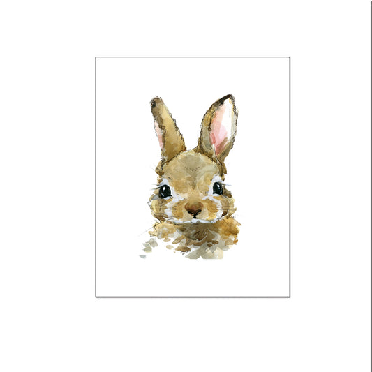 Aquarel dieren konijntje - Bos en boerderij