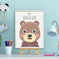 Dieren beer be brave - Dieren met motivatie tekst