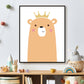 Lieve dieren beertje met kroon - Oranje