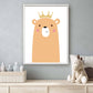 Lieve dieren beertje met kroon - Oranje