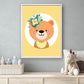 Lieve beer met bloemetjes geel - Dieren met bloemetjes
