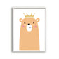 Lieve dieren beertje met kroon - Oranje
