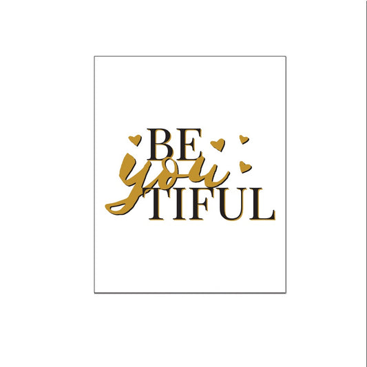 BeYOUtiful / beautiful met gouden hartjes - Teksten / Motivatie