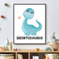 Cute dino brontosaurus met naam - Dinosaurussen
