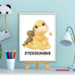 Cute dino stegosaurus met naam - Dinosaurussen