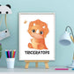 Cute dino triceratops met naam - Dinosaurussen