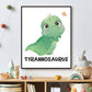 Cute dino tyrannosaurus rex TREX  met naam - Dinosaurussen