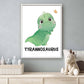 Cute dino tyrannosaurus rex TREX  met naam - Dinosaurussen