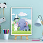 Dieren van papier konijntje en olifant links - Dieren