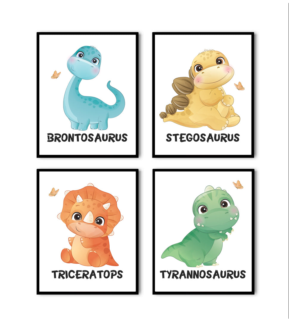 Cute dino triceratops met naam - Dinosaurussen