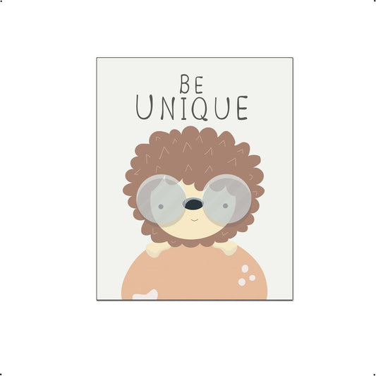 Dieren egel be unique - Dieren met motivatie tekst