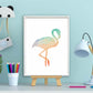 Geometrisch gekleurde flamingo - Geometrische dieren