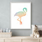 Geometrisch gekleurde flamingo - Geometrische dieren