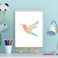 Geometrisch gekleurde kolibri - Geometrische dieren