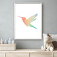 Geometrisch gekleurde kolibri - Geometrische dieren