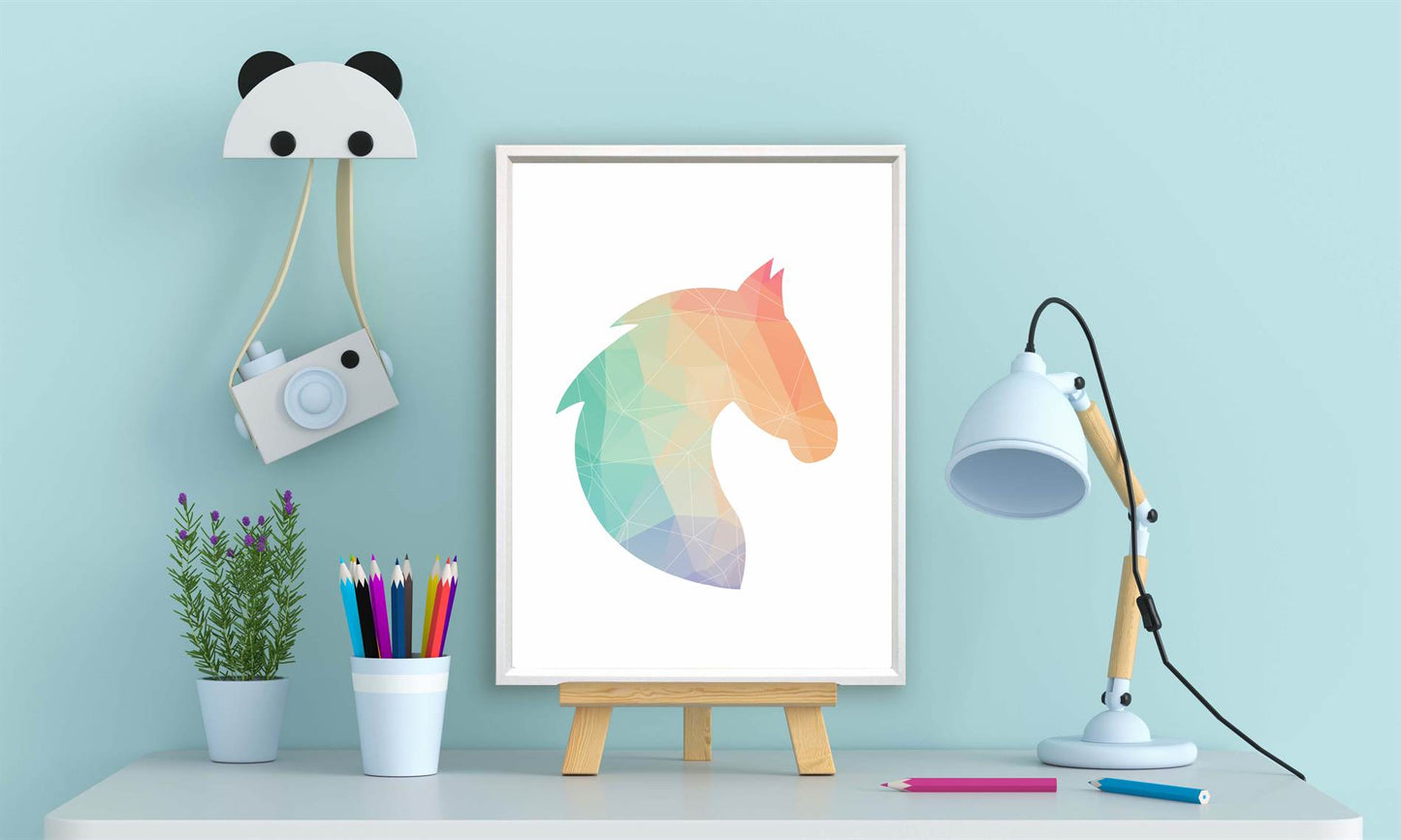 Geometrisch gekleurde paard - Geometrische dieren