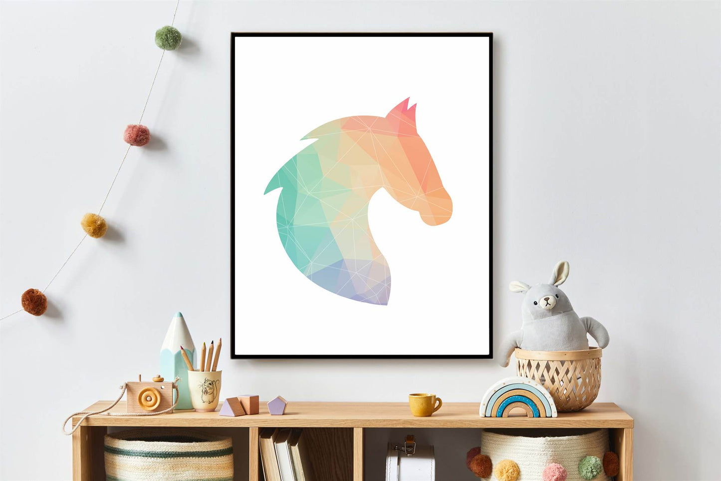 Geometrisch gekleurde paard - Geometrische dieren