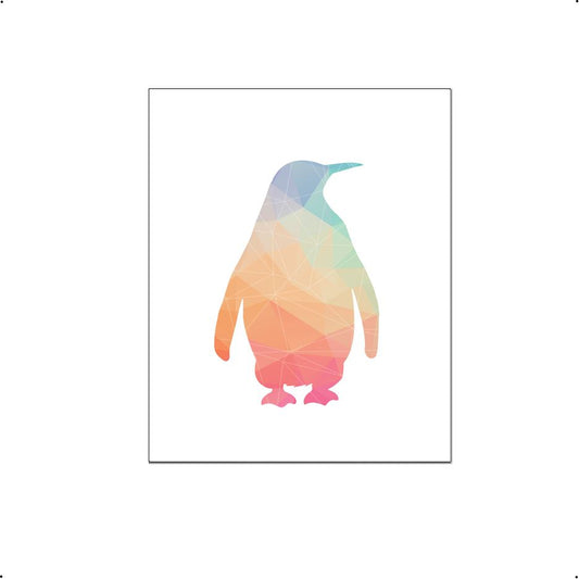 Geometrisch gekleurde pinguin - Geometrische dieren