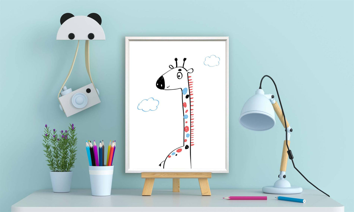 Giraf met gekleurde stippen - Dieren