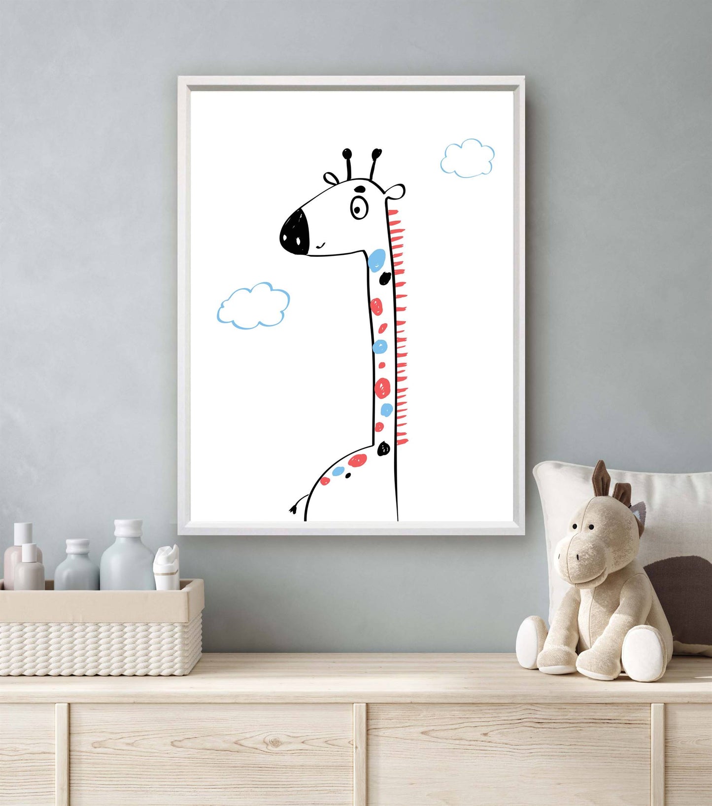 Giraf met gekleurde stippen - Dieren
