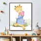 Aquarel giraf met hartje - Dieren