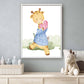 Aquarel giraf met hartje - Dieren