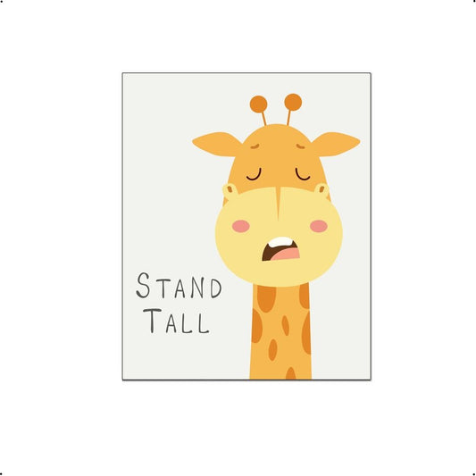 Dieren giraf stand tall - Dieren met motivatie tekst