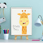 Dieren giraf stand tall - Dieren met motivatie tekst