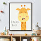 Dieren giraf stand tall - Dieren met motivatie tekst