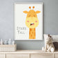 Dieren giraf stand tall - Dieren met motivatie tekst