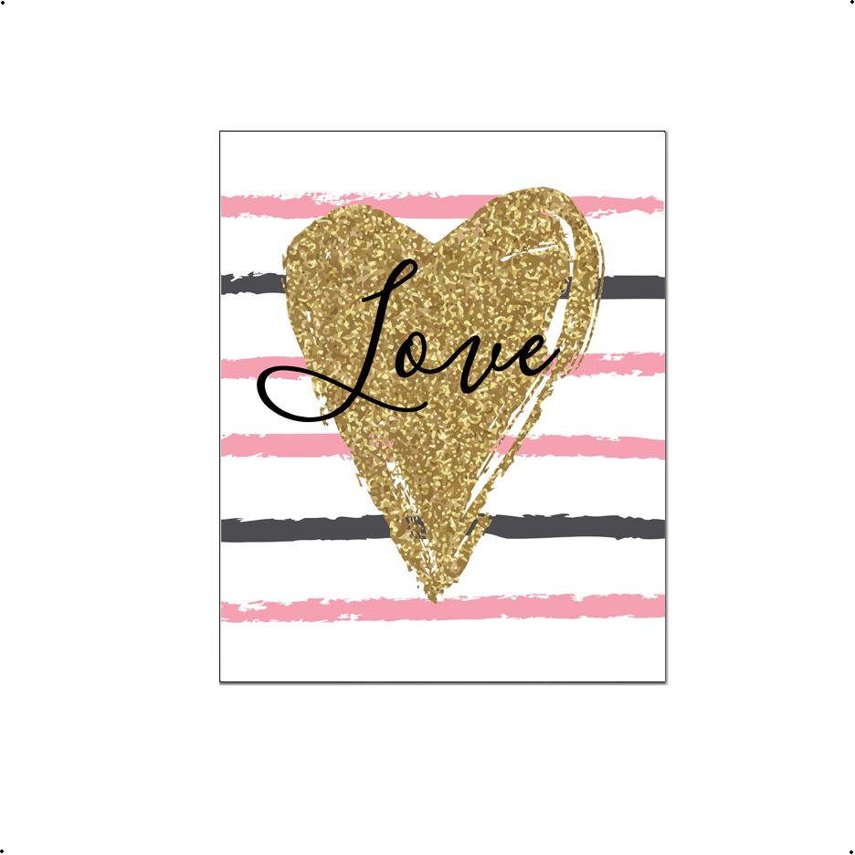 Liefde hartjes met gestreepte lijnen - Liefde en hartjes