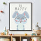 Dieren konijn be happy - Dieren met motivatie tekst