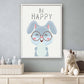 Dieren konijn be happy - Dieren met motivatie tekst