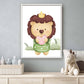 Aquarel leeuw met hartje - Dieren