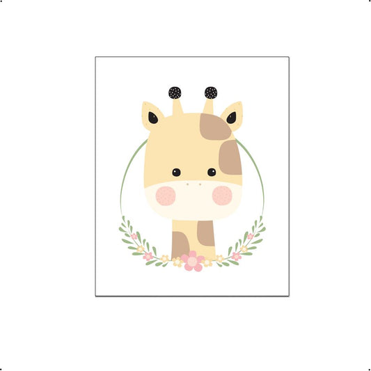 Lieve giraf met krans - Lieve jungle dieren